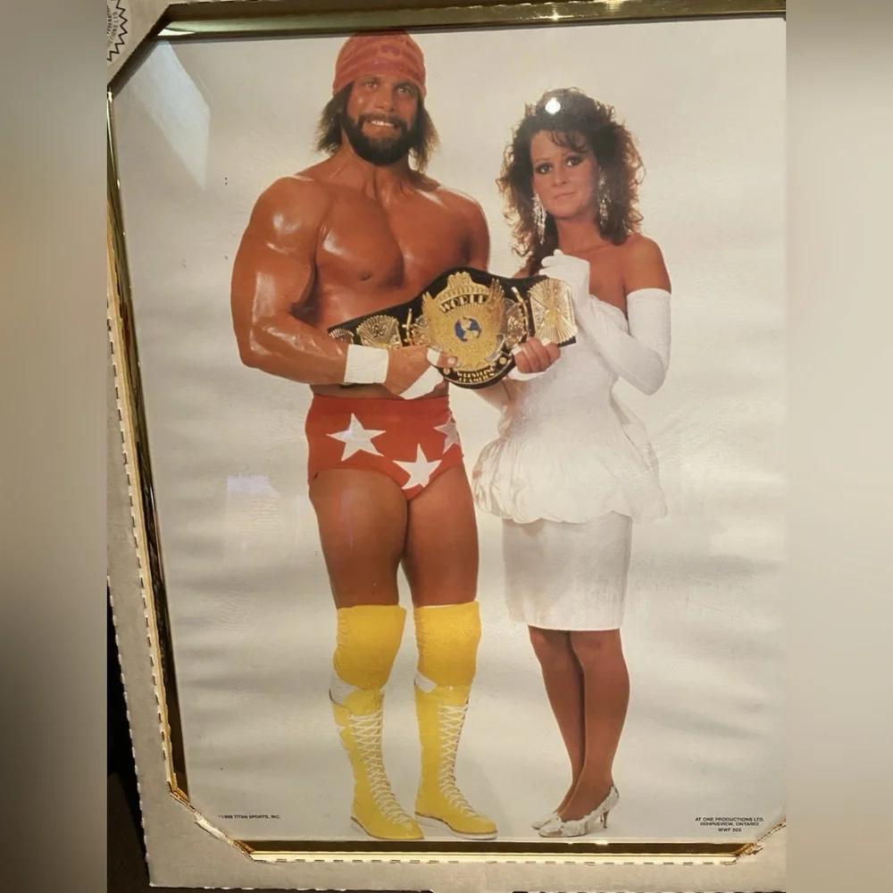 Rare 1988 Titan WWF  Macho Man  16”x 20” Framed Poster In Original Packaging! - Picture 2 of 9